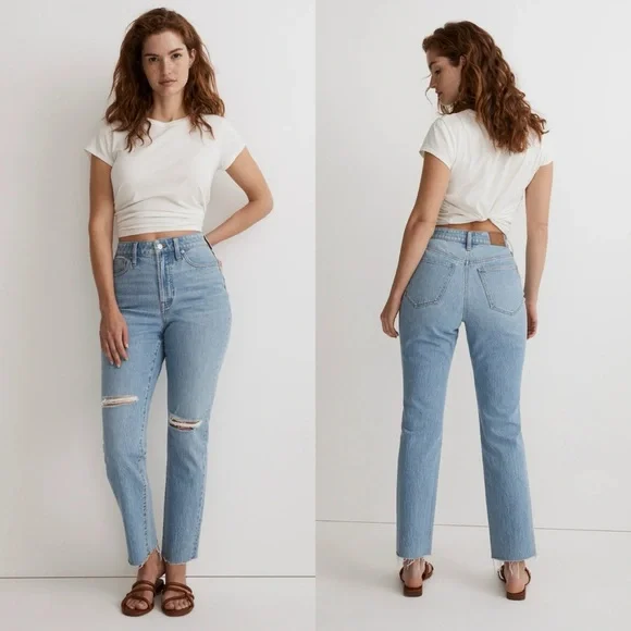 NWOT Madewell The Curvy Perfect Vintage Jean in light blue size 26 - Picture 1 of 10